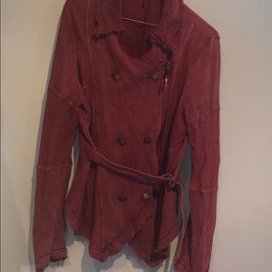 Free People Burgundy Jacket